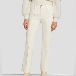 7 For All Mankind Cream Boot Cut Pants